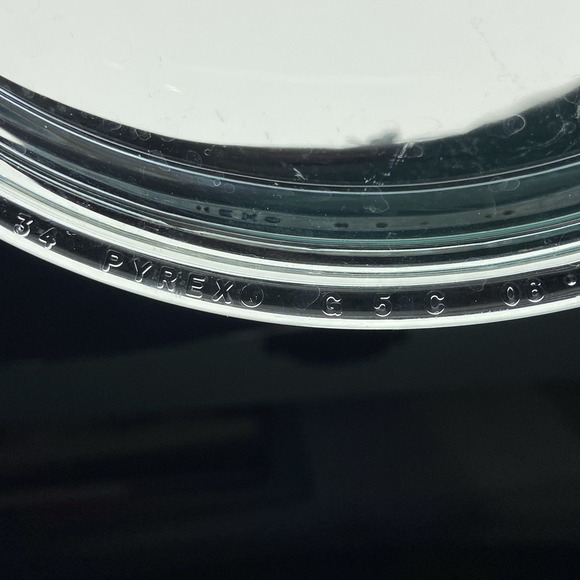 Pyrex G5C Corningware Ribs Ribbed Replacement Lid Only 7.5"  Glass Blue‎ Tint - Picture 6 of 9